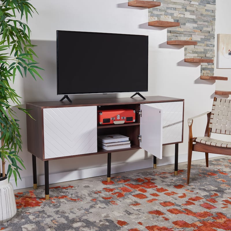SAFAVIEH Oakley Mid-Century Modern Media 55" TV Stand - 55.1" W x 15.8" L x 29.5" H