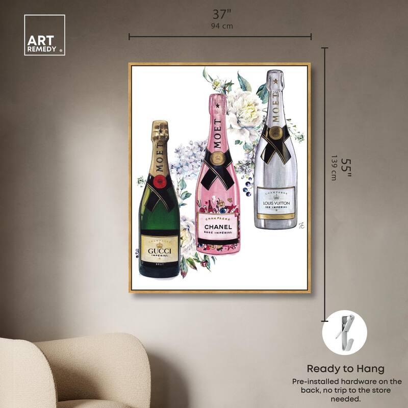 Doll Memories - Champagne Floral Canvas by Art Remedy
