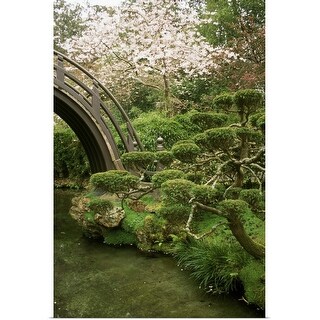 Shop Cloud Topiary Conifer Golden Gate Park Japanese Tea Garden Bridge Calif Poster Print Overstock 21595226