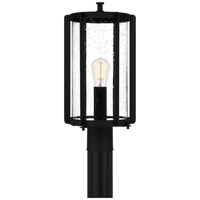 Earth Black One Light Outdoor Post Mount from the Hazel Collection