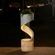 preview thumbnail 37 of 53, Glitzhome Modern Minimalist Spiral LED Polyresin Outdoor Fountain with Small Planter