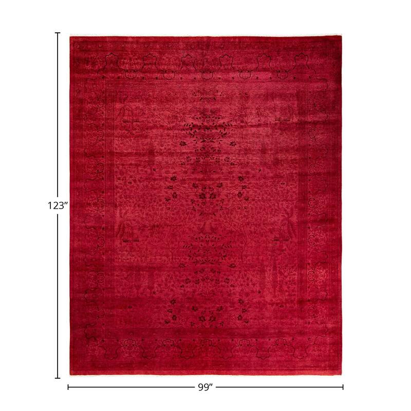 Fine Vibrance, One-of-a-Kind Hand-Knotted Area Rug - Pink, 8' 3" x 10' 3" - 8' 3" x 10' 3"