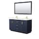 Option Dark Blue, Gold Trim, Giotto Quartz Top