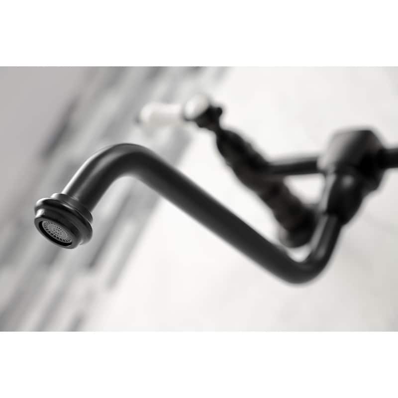 Kingston Brass Bel-Air 1.2 GPM Wall Mounted Bridge Bathroom Faucet