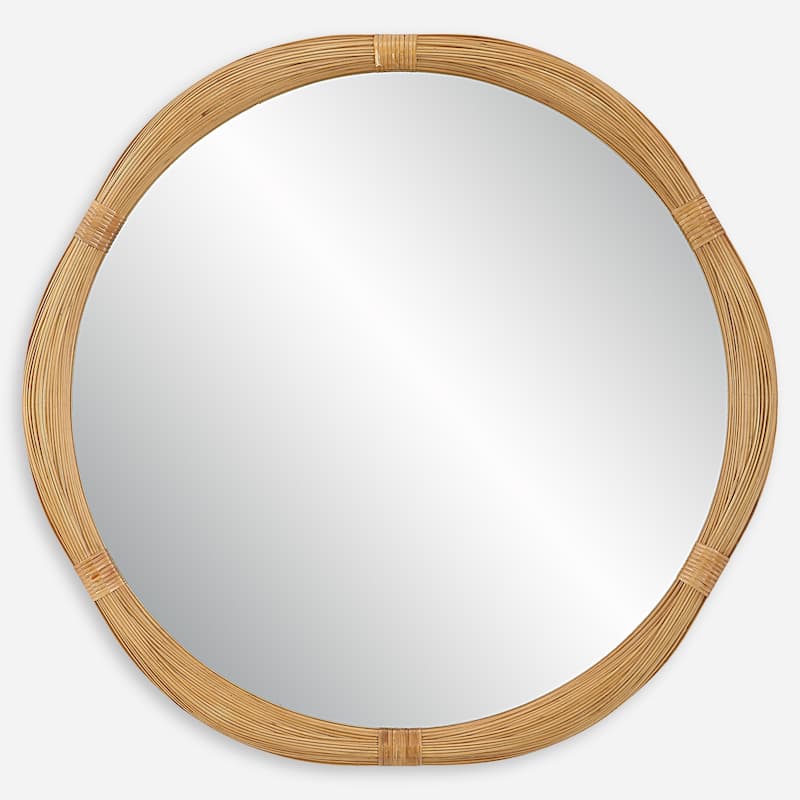 Uttermost Salina Round Bamboo Mirror - 39.75"W x 39.75"H x 2"D