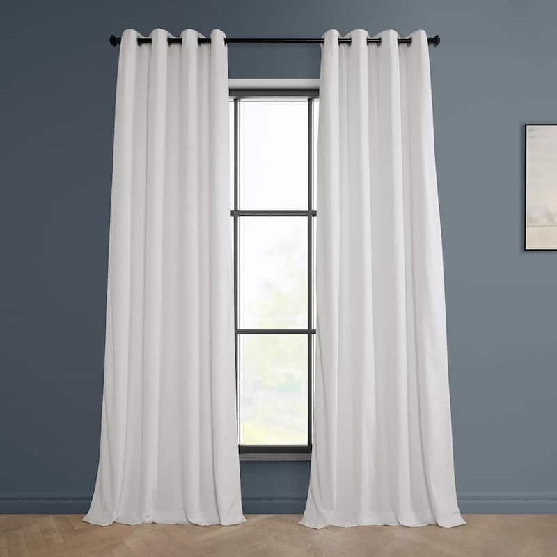 Exclusive Fabrics Heritage Plush Velvet Room Darkening Grommet Curtain (1 Panel)