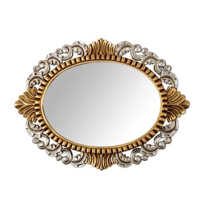 Novica Handmade Fantasy Queen Wood Wall Mirror