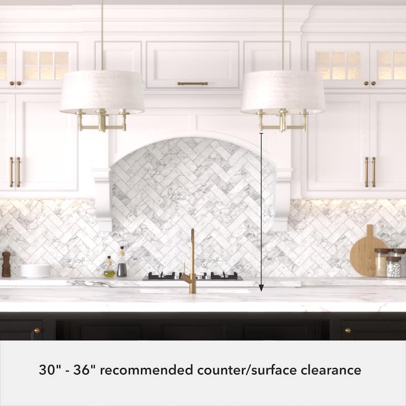 Hunter Briargrove 4-Light Chandelier with Shade - Kitchen Island, Dining Room, Entry - Geometric, Transitional - 24"