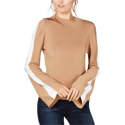 I.N.C Womens Varsity Stripe Pullover Sweater