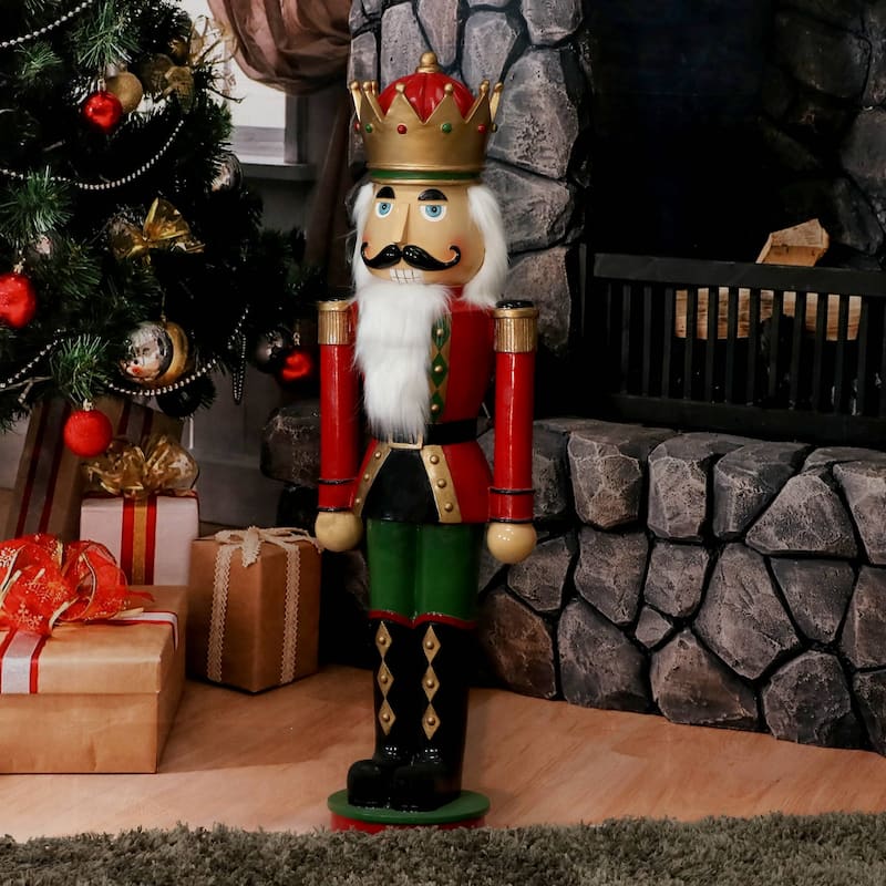 Matthias the Nutcracker Prince - 37-Inch Christmas Decor - Polyresin - Red