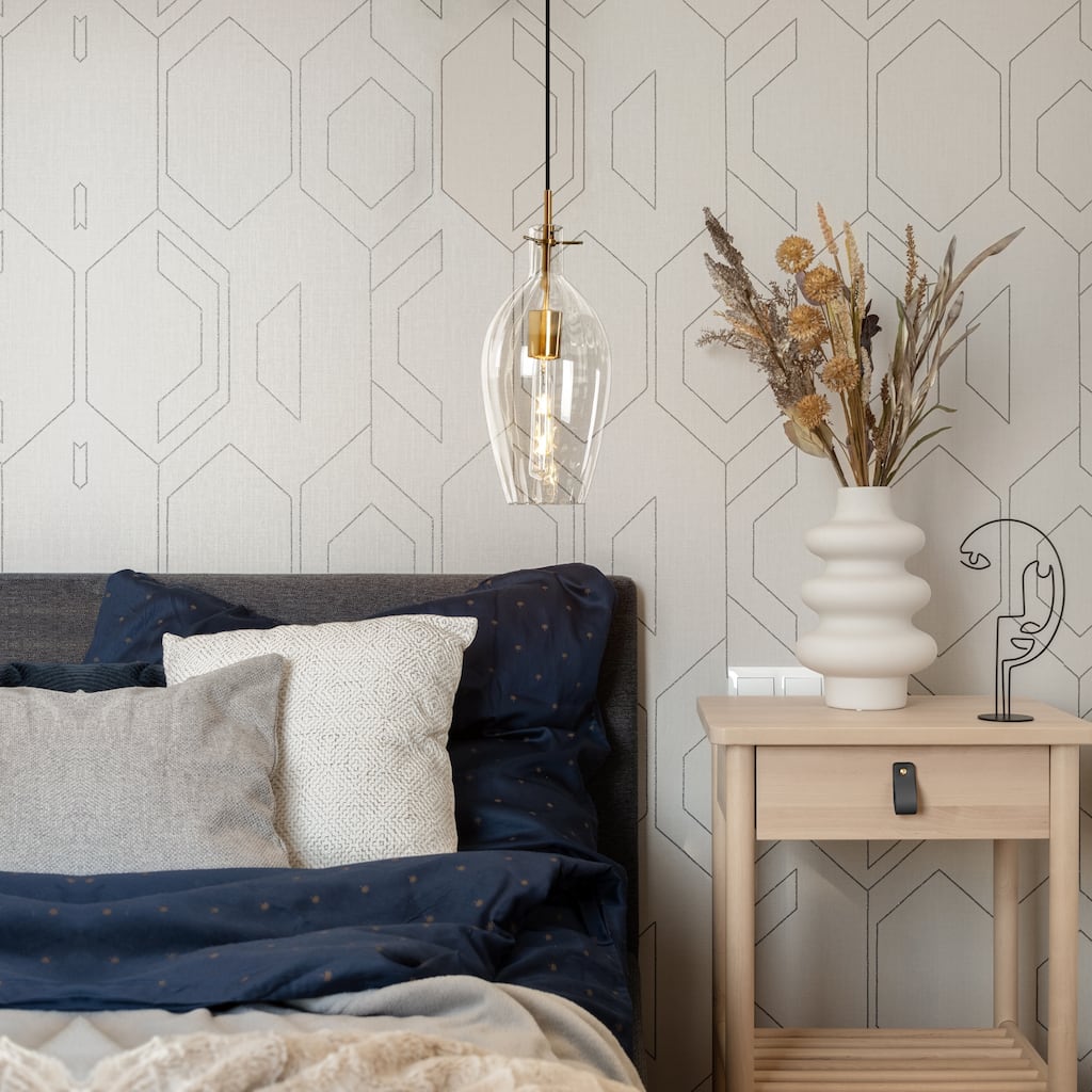 Coria Modern Art Deco Glass Kitchen Island Pendant Lights for Long Bar Corner Dining Room - D 6.7" x H 18"