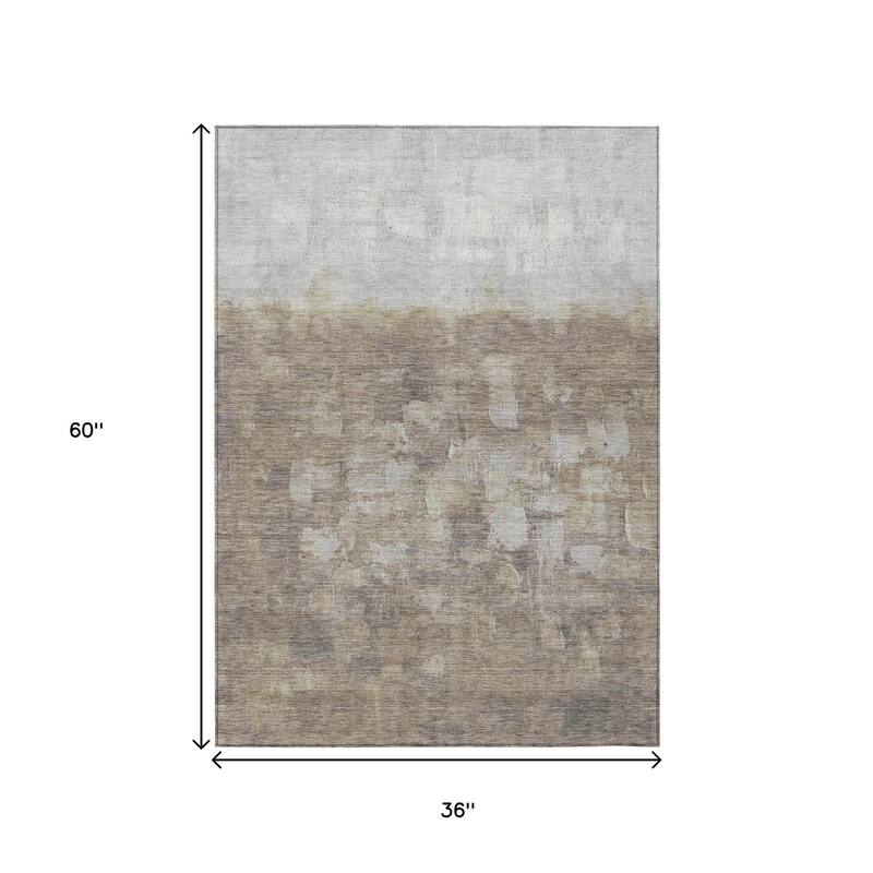 HomeRoots Abstract Transitional Rectangle Outdoor Rug