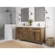 preview thumbnail 4 of 48, Willow Collections 72 x 22 Santa Monica Teak Double Bowl Sink Bathroom Vanity in Distressed Graywashed with Countertop