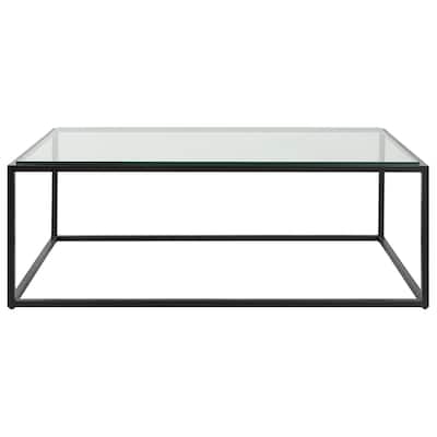 Uttermost 25196 Bravura 48" Wide Iron and Tempered Glass Coffee Table
