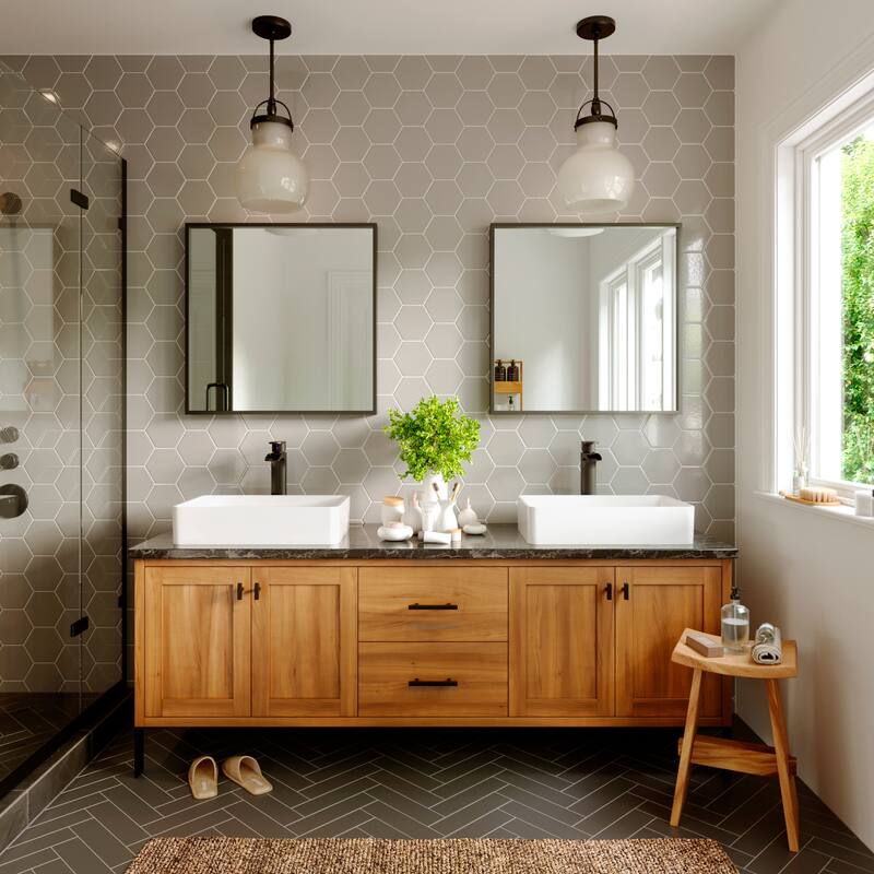 Karran Kassel Single Hole Single Handle Vessel Bathroom Faucet with Matching Pop-up Drain