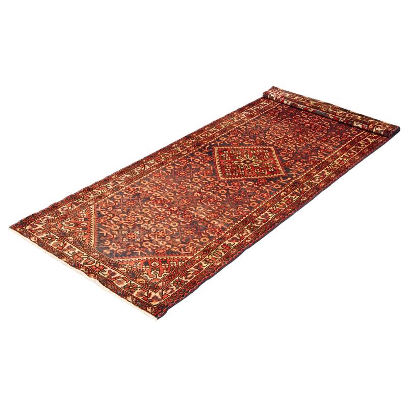 ECARPETGALLERY Hand-knotted Andelz Navy Wool Rug - 3'8 x 9'8