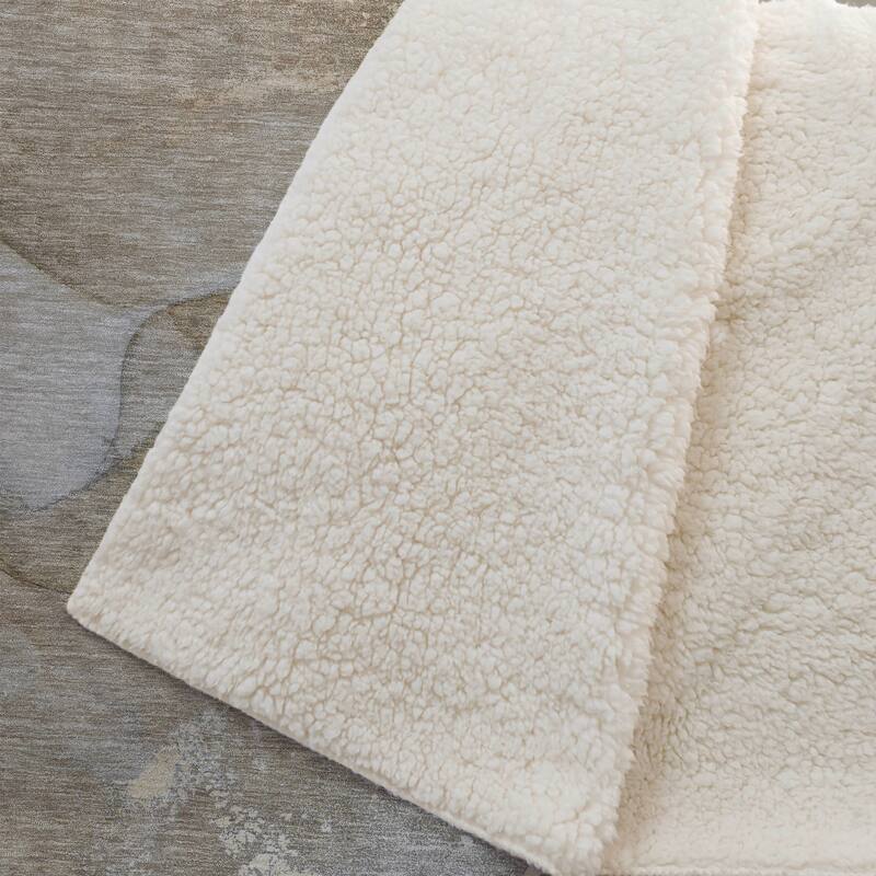 Premium Machine Washable Abstract Contemporary Sherpa Throw Blanket