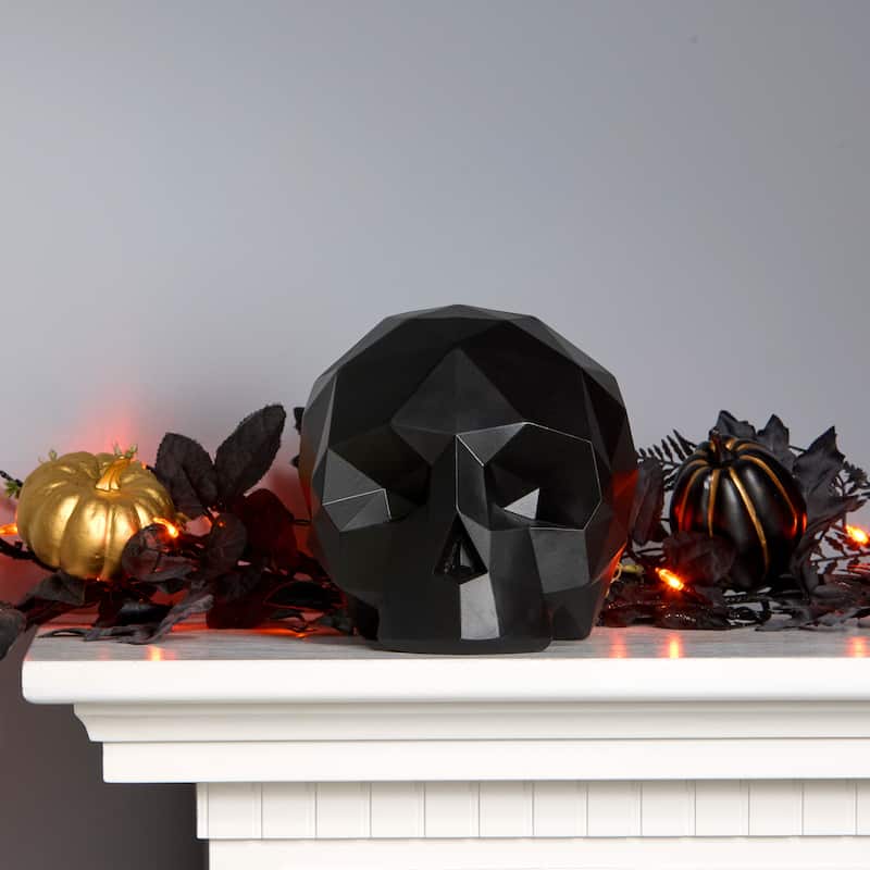 National Tree Company 6" Halloween Origami Skull Tabletop Decoration - 6 in