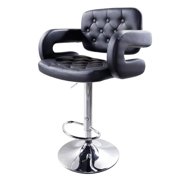 2pcs Adjustable Bar Stools with Disk armrest Square Backrest