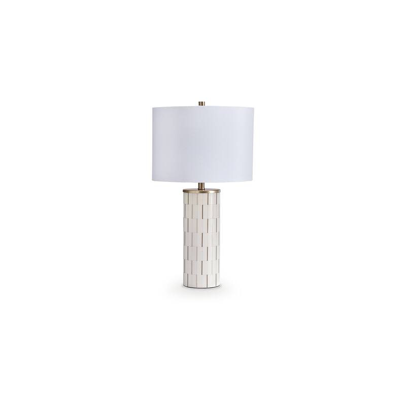 Signature Design by Ashley Faridworth White/Gold Table Lamp - 16" W x 16" D x 30" H