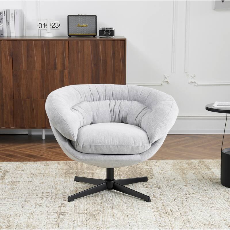 Liamer Swivel Club Chair by Christopher Knight Home - Gray