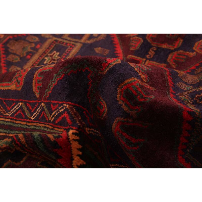 ECARPETGALLERY Hand-knotted Teimani Dark Navy Wool Rug - 3'7 x 6'8