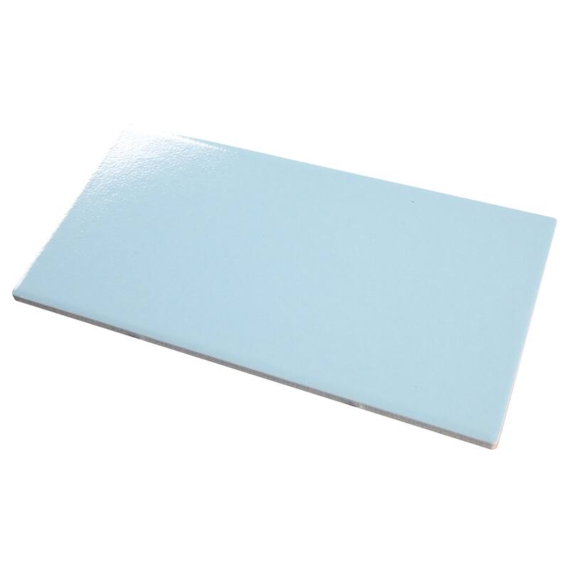 Merola Tile Piscina Brick Glossy Light Blue 4-3/4" x 9-5/8" Porcelain Floor and Wall Tile