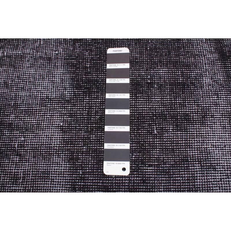 ECARPETGALLERY Hand-knotted Color Transition Black Wool Rug - 3'4 x 6'3