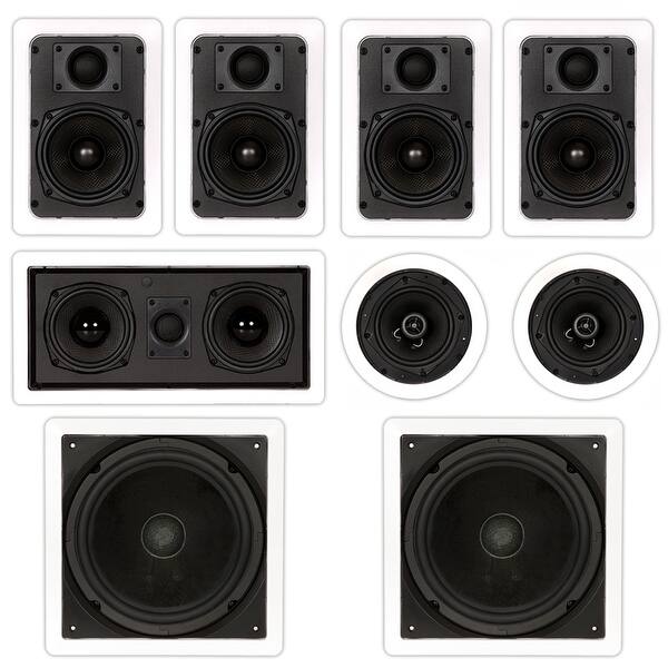 Shop Theater Solutions Tst57 Flush Mount 7 2 Speaker Set In