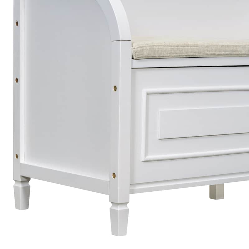 Rustic Style Solid wood Entryway Multifunctional Storage Bench