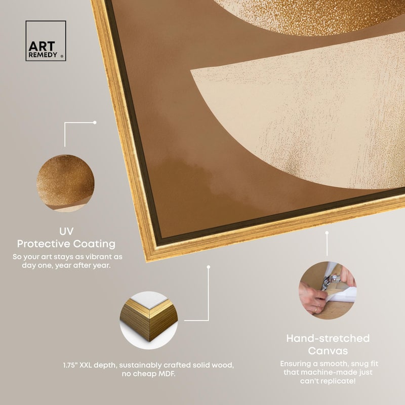 Golden Crescents I Canvas by Art Remedy