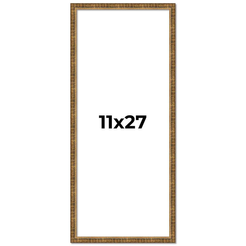 11x27 Frame Gold Kingsley Distressed Solid Wood Picture Frame Width