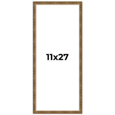 11x27 Frame Gold Solid Wood Picture Frame - Complete Modern Photo