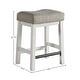preview thumbnail 2 of 2, Drake Two-Toned Rustic White and Oak Backless Counter Height Stool (Set of 2)