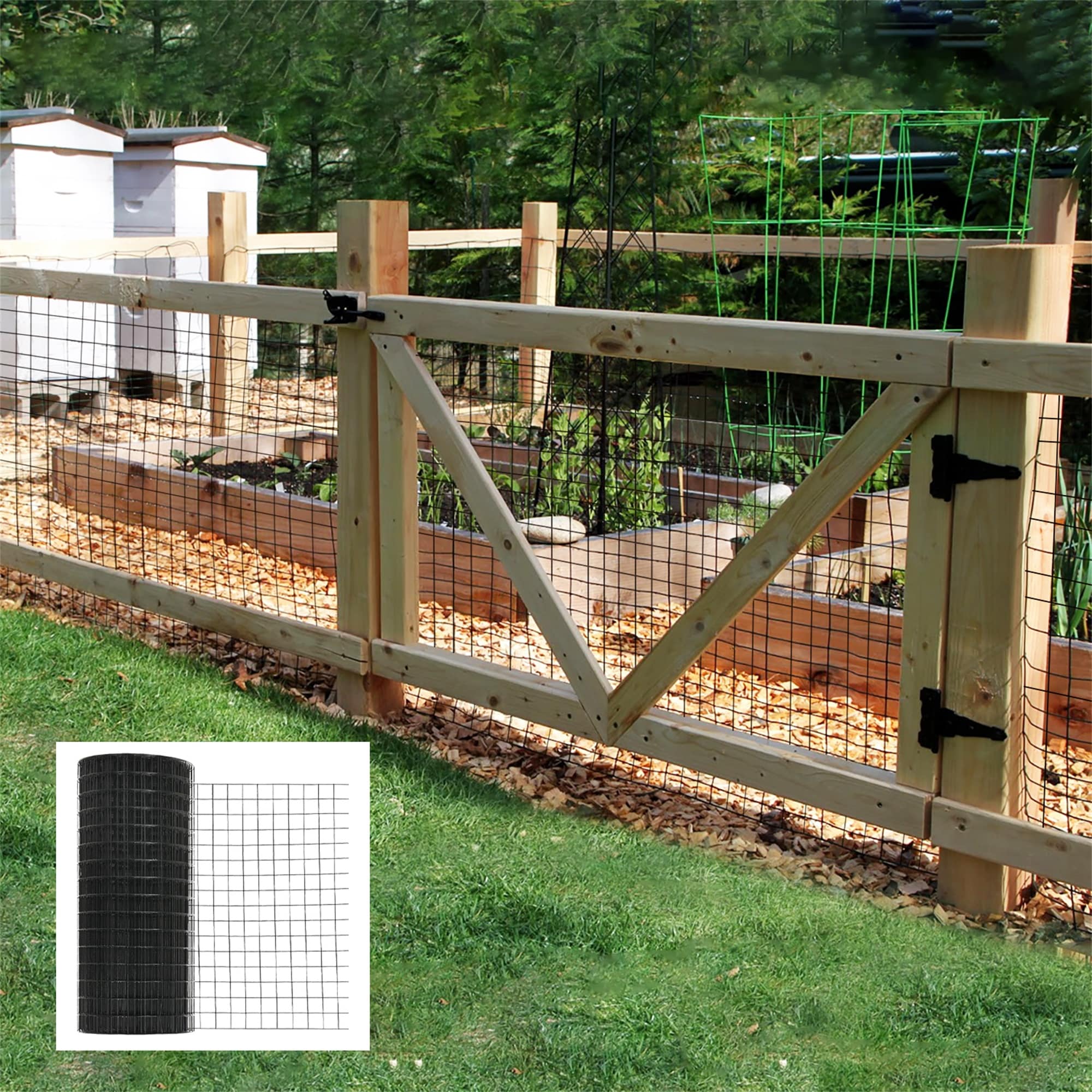 Heavy-Duty Black Welded Wire Mesh for Garden Protection