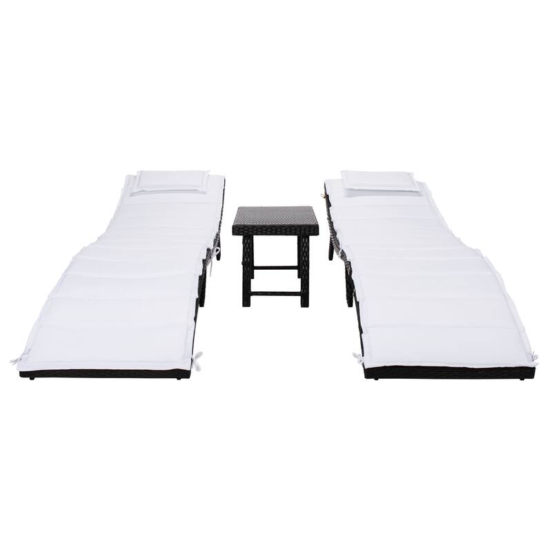 SAFAVIEH Outdoor Blaguna 3-Piece Sun Lounger Set - 83Wx20Dx24H