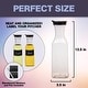 preview thumbnail 6 of 22, UMIEN Carafe Pitcher Square – Clear Beverage Carafes with Flip Top Lid, Easy Pour BPA Free Plastic Drink Container, 50 Ounce