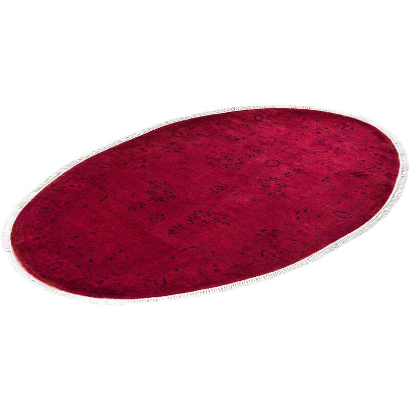 Fine Vibrance, One-of-a-Kind Hand-Knotted Area Rug - Red, 3' 1" x 4' 7" - 3' 1" x 4' 7"