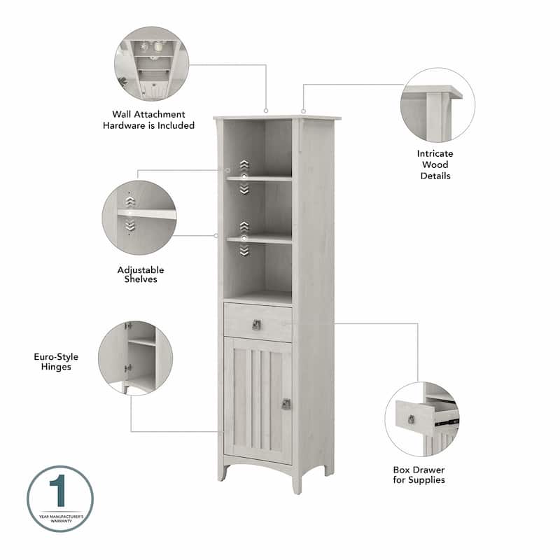 Salinas Tall Bathroom Storage Cabinet by Bush Furniture