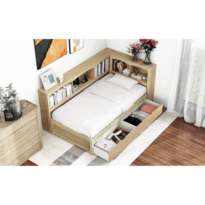 Twin Size Daybed with Two Storage Drawers and USB Ports