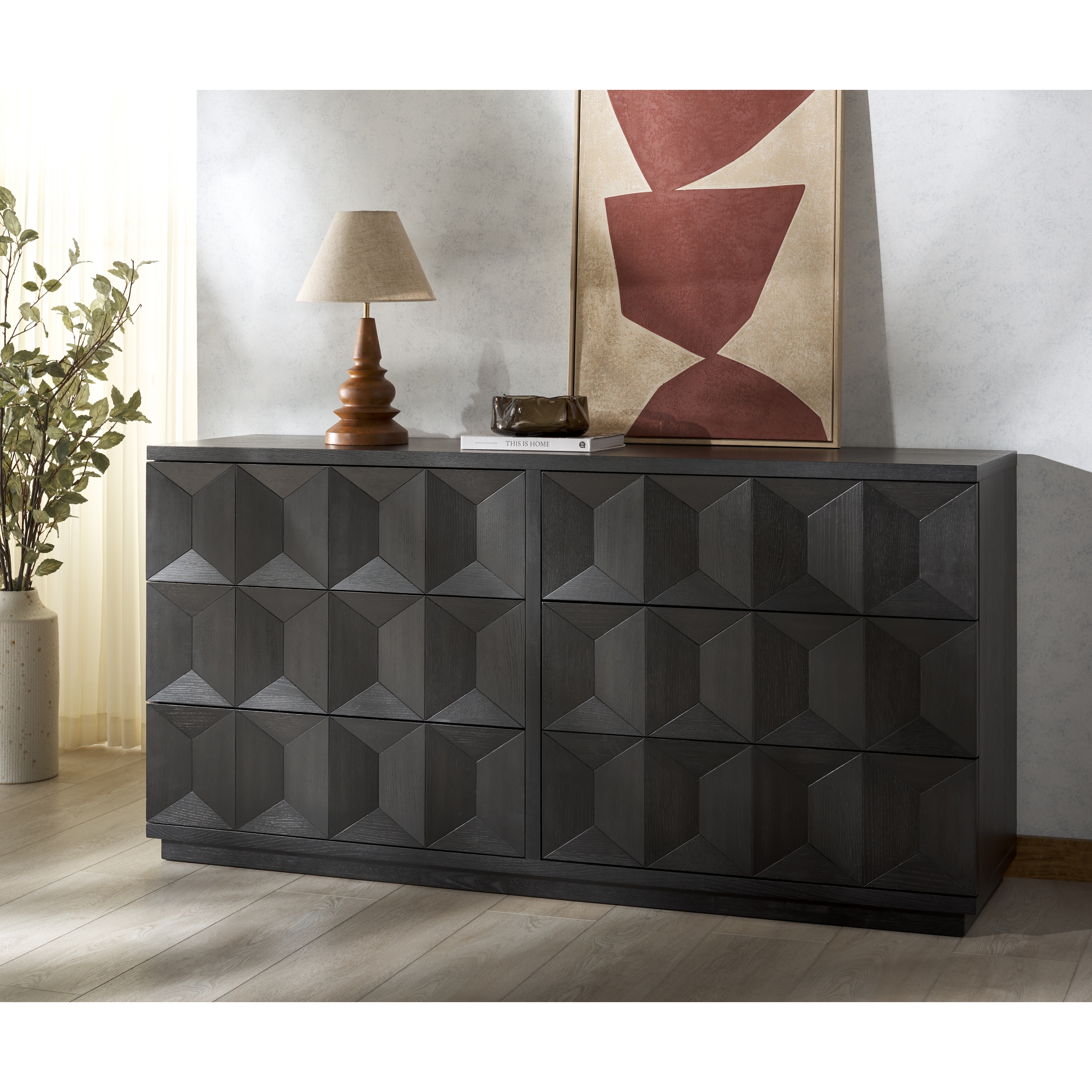 SAFAVIEH Couture Deziree Wood 6 Drawer Dresser