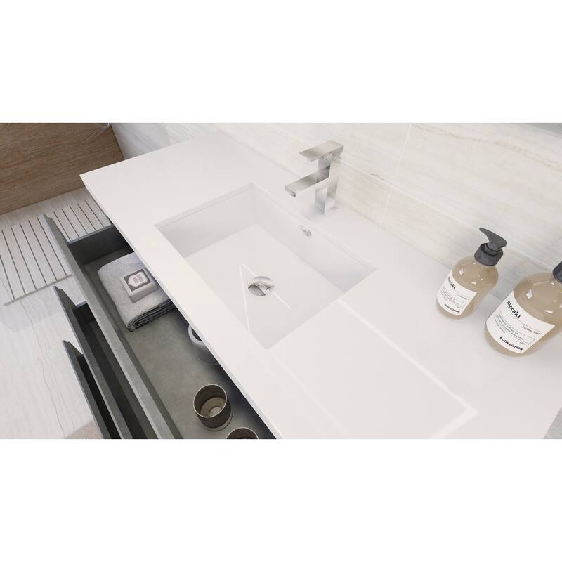 Aron 48'' Freestanding Vanity with Reinforced Acrylic Sink