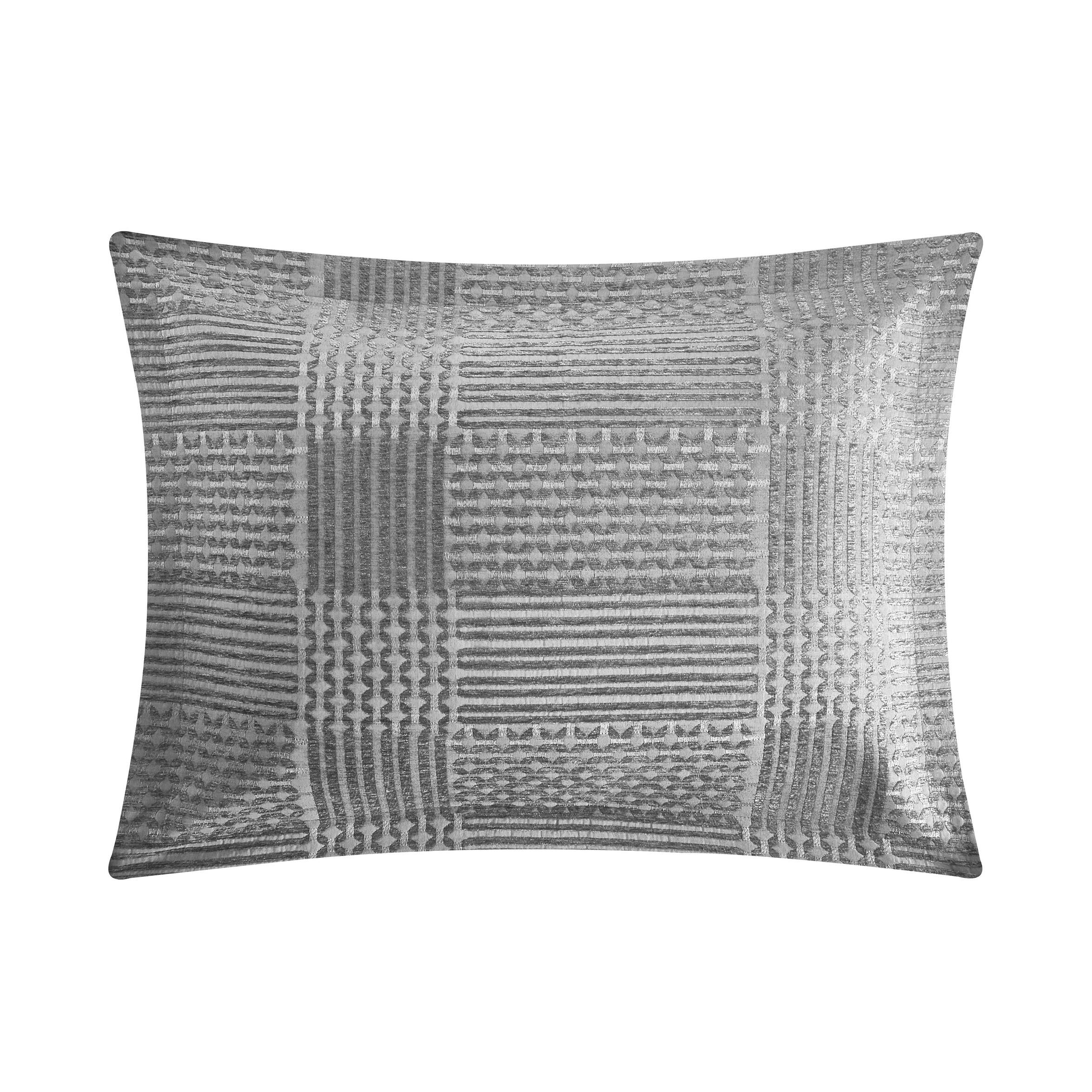 Chic Home Jodi 10 Piece Chenille Geometric Patterns Comforter, Grey