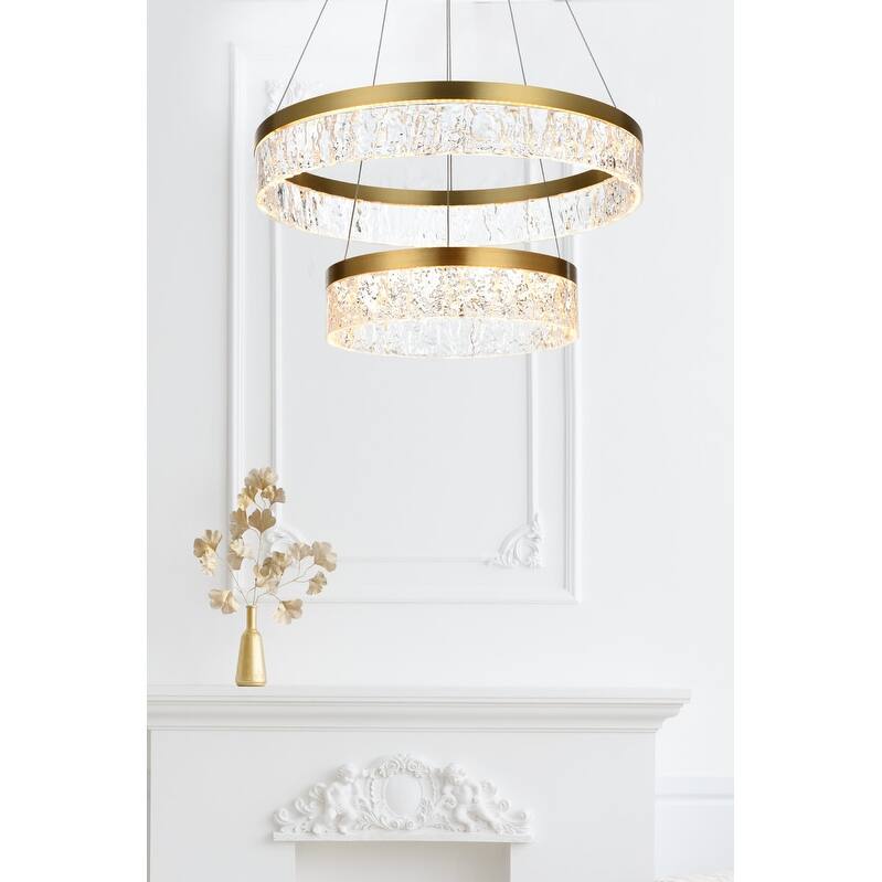 Elegant Lighting 2050G22 Linden 22" Wide LED Ring Chandelier - 3006