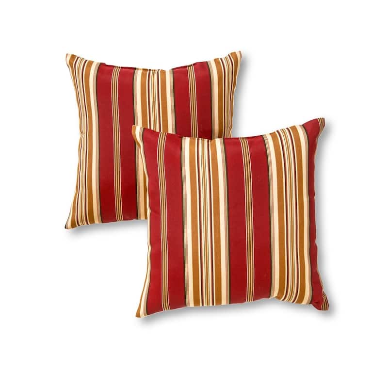 Roma Stripe Outdoor 17-in. Accent Pillows (Set of 2) by Greendale Home Fashions