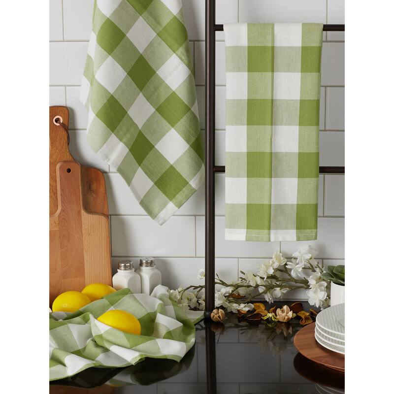 DII Vintage Red Buffalo Check Dishtowel (Set of 3)