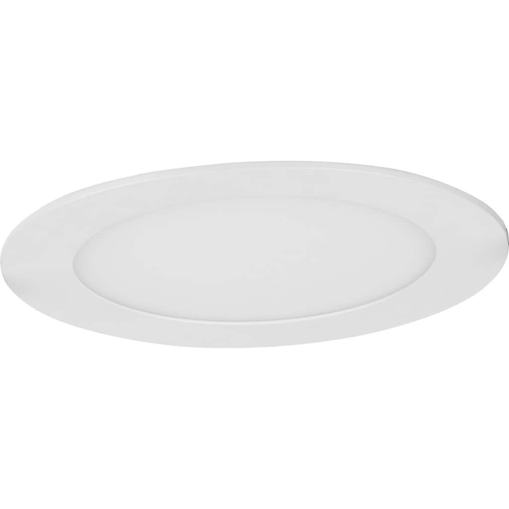 Everlume Collection 6 in. Satin White 5-CCT LED Low Profile Canless Recessed Downlight - 7.165 in x 7.165 in x 1.815 in