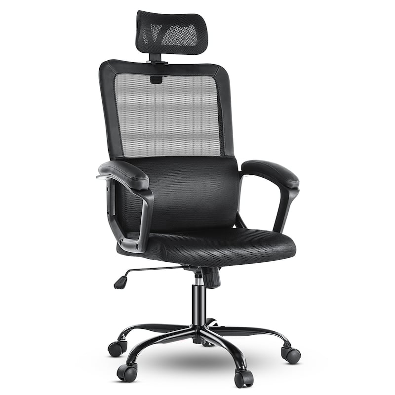Ergonomic Home Office Desk Chair, Computer Chair with Lumbar Support Executive Task Armrests Chair