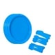 preview thumbnail 11 of 9, Reusable Cutlery Set of 4 Plastic Plates, Spoons, Forks and Knives Blue