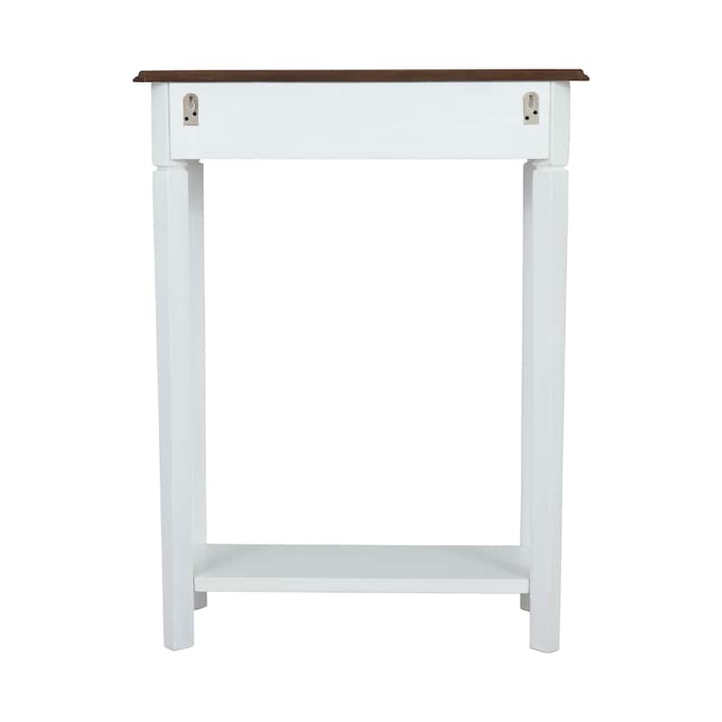 Marnie Two-tone 1-drawer Solid Wood Console Accent Table with Shelf by East at Main